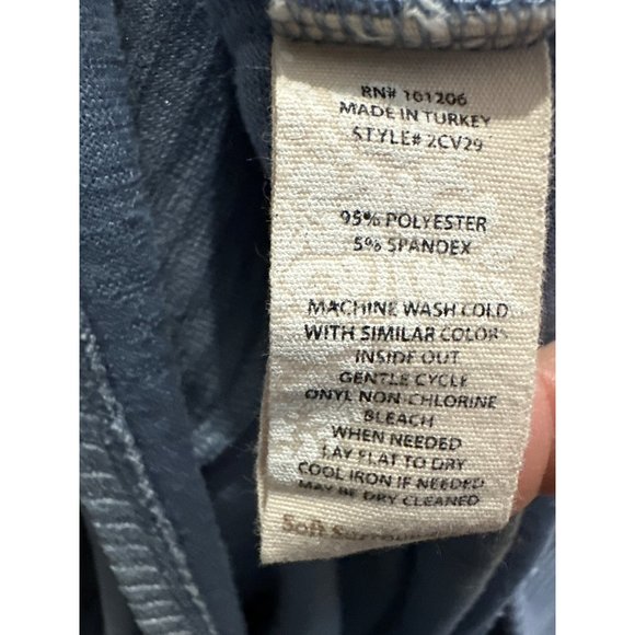 Soft Surroundings size XL light blue textured velour long sleeve v neck top - Picture 4 of 5